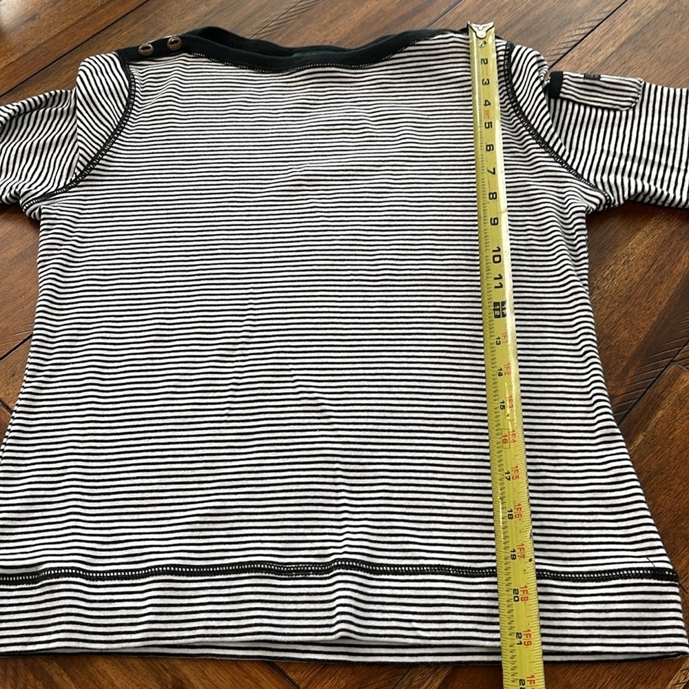 Ralph Lauren Chaps 3 shirt bundle  3/4 sleeve striped black olive blue sz M - Picture 11 of 16